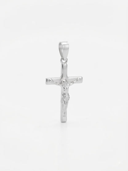 925 Sterling Silver Solid Plain French Crucifix Cross Pendant Gift