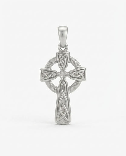 925 Sterling Silver Celtic Handmade Cross Pendant Gift