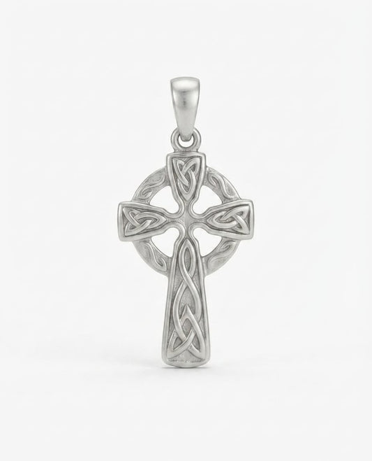 925 Sterling Silver Celtic Handmade Cross Pendant Gift