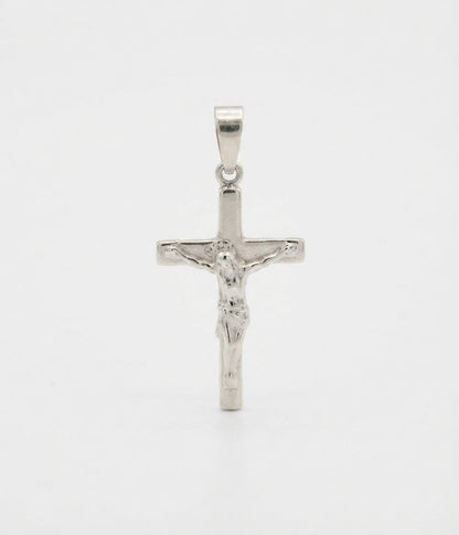 925 Sterling Silver Solid Plain French Crucifix Cross Pendant Gift