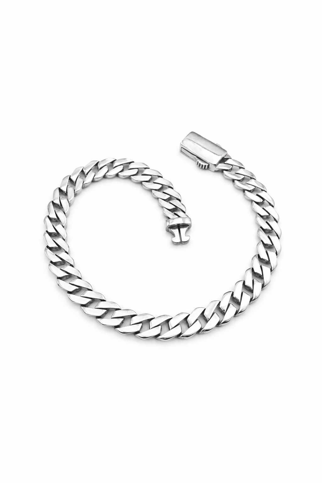 925 Sterling Silver 7mm Curb Link Bracelet 8.5”