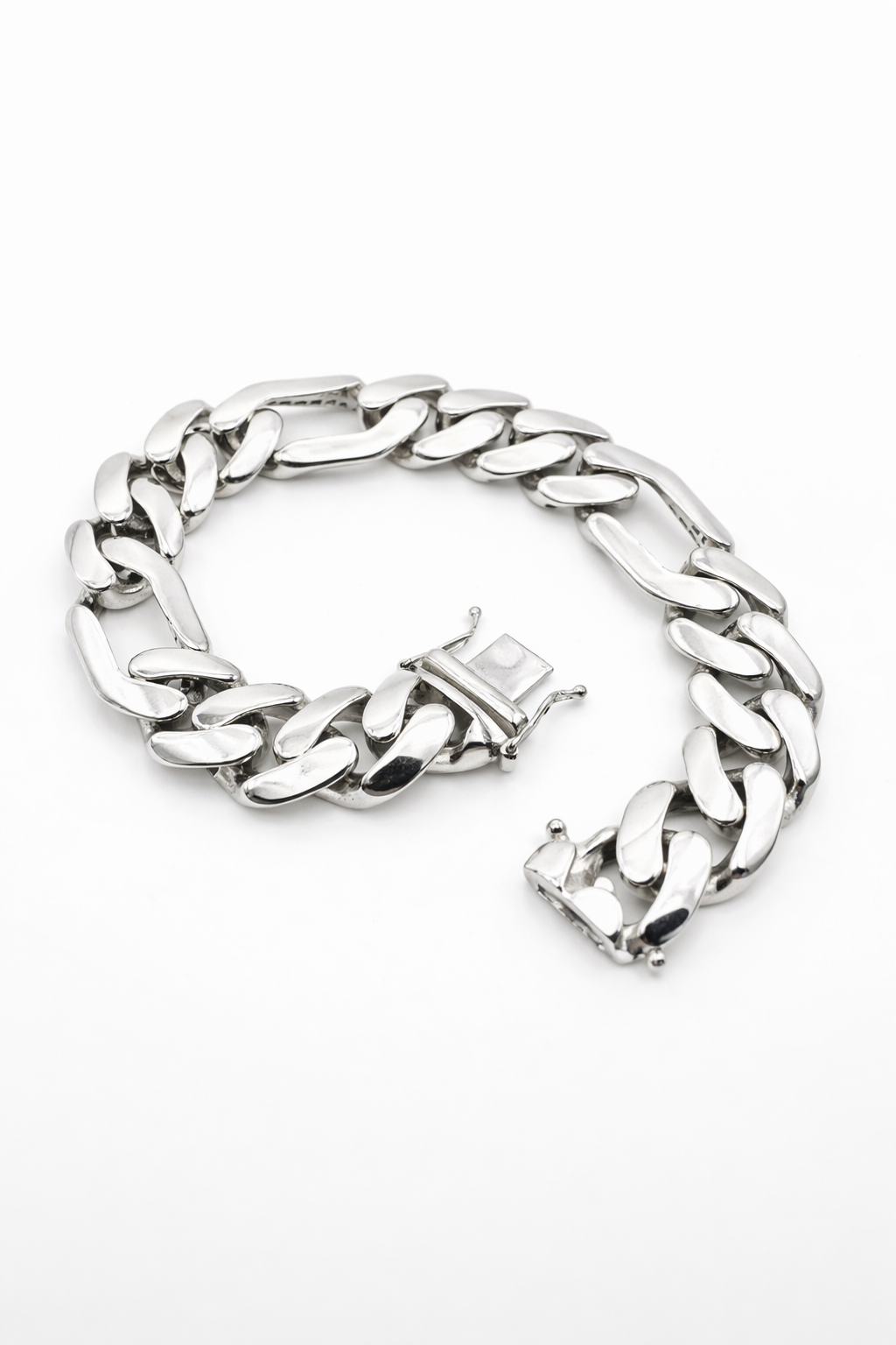 Chain the Men 925 Sterling Silver 10mm Figaro Cuban Bracelet 8.5 inch New