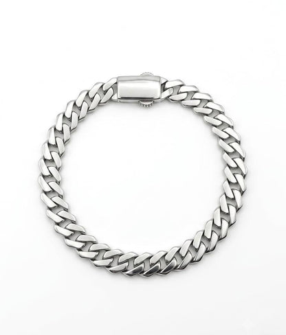 Chain the Men 925 Sterling Silver 7mm Cuban Curb Link Bracelet 8.5”