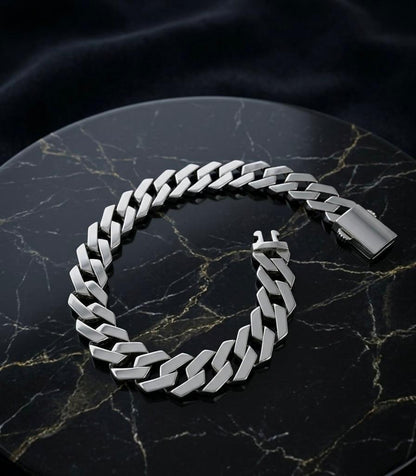 Chain the Men 925 Sterling Silver 10mm Curb Link Bracelet 8.5”