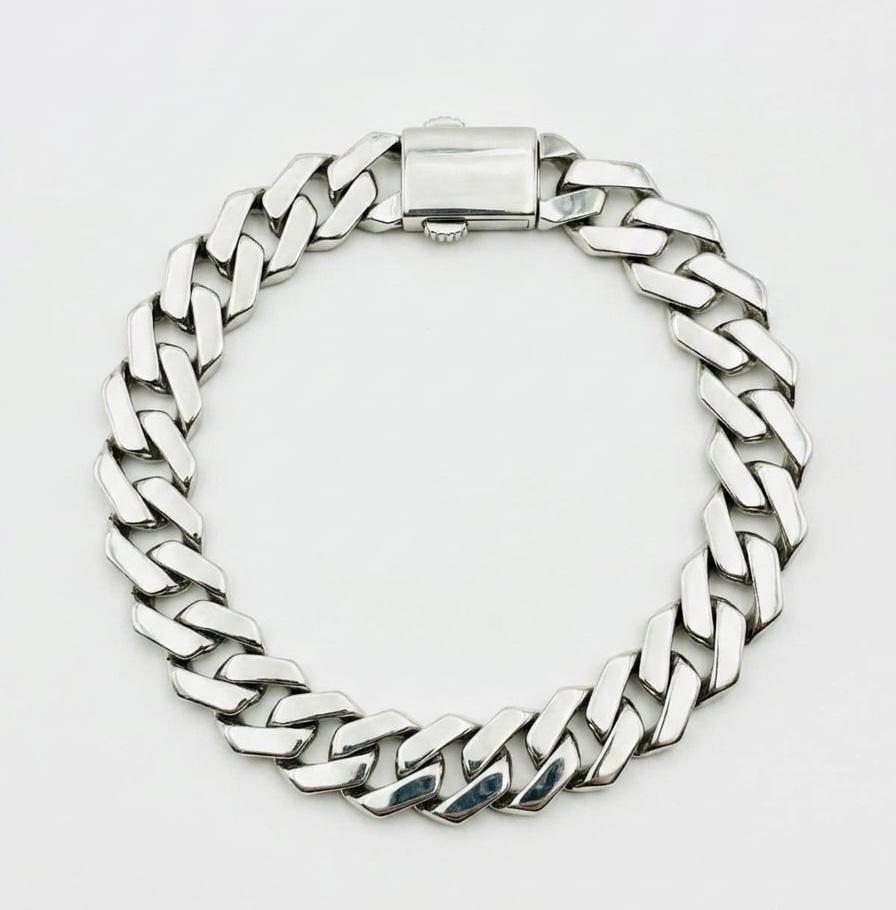 Chain the Men 925 Sterling Silver 10mm Curb Link Bracelet 8.5”