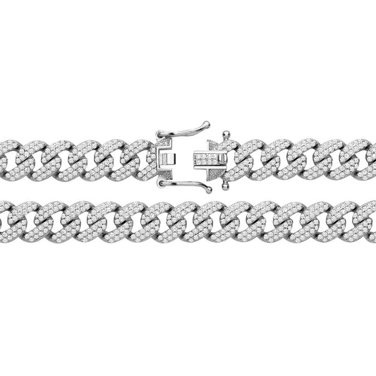 925 Ayar Gümüş Erkek Kolye 3mm Kalin Gurmet Cuban Zincir 55cm 60cm 65cm Hediyelik